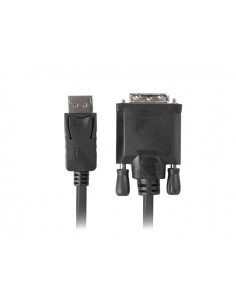 Lanberg CA-DPDV-10CU-0018-BK adaptador de cable de vídeo 1,8 m DispalyPort DVI-D 24+1 Negro