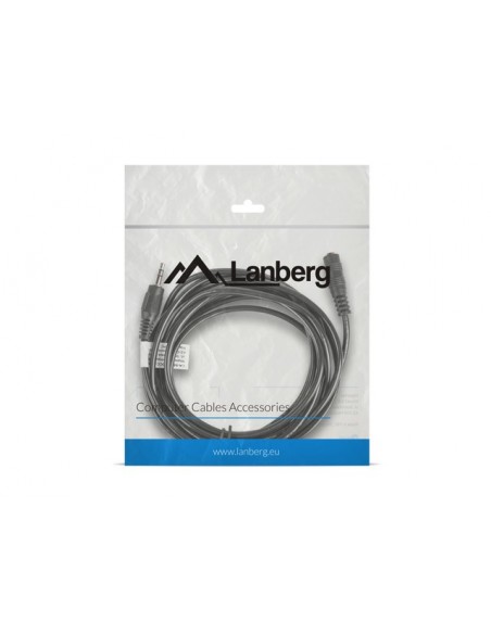 Lanberg CA-MJFJ-10CC-0030-BK cable de audio 3 m 3,5mm Negro