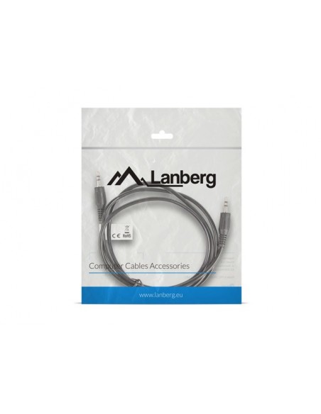 Lanberg CA-MJMJ-10CC-0012-BK cable de audio 1,2 m 3,5mm Negro
