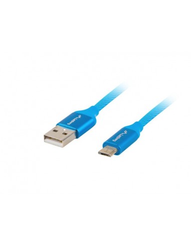 Lanberg CA-USBM-20CU-0010-BL cable USB 1 m USB 2.0 Micro-USB A USB A Azul