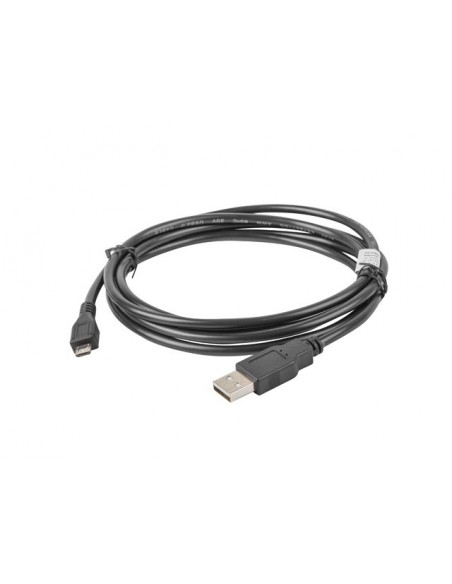 Lanberg CA-USBM-10CC-0018-BK cable USB 1,8 m USB 2.0 Micro-USB B USB A Negro