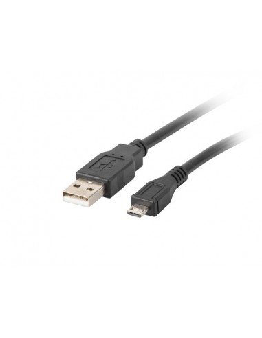 Lanberg CA-USBM-10CC-0005-BK cable USB 0,5 m USB 2.0 Micro-USB B USB A Negro