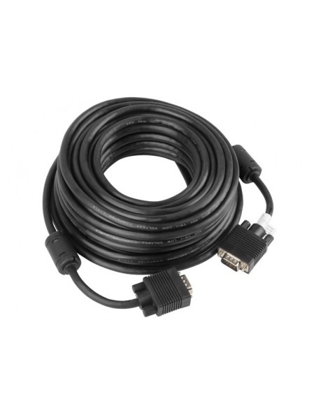 Lanberg CA-VGAC-10CC-0150-B cable VGA 15 m VGA (D-Sub) Negro