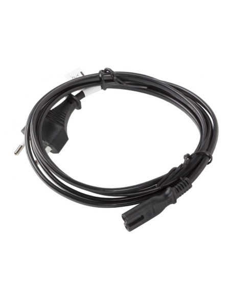 Lanberg CA-C7CA-11CC-0018-BK cable de transmisión Negro 1,8 m C7 acoplador CEE7 16
