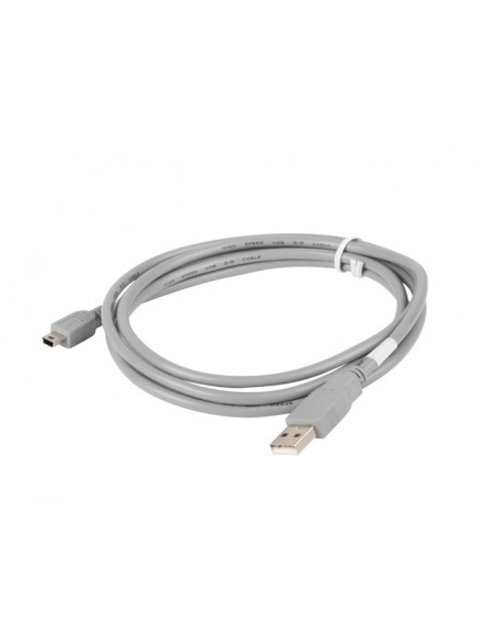 Lanberg CA-USBK-10CC-0018-S cable USB 1,8 m USB 2.0 Mini-USB A USB A Gris