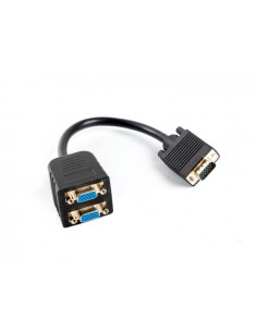 Lanberg AD-0020-BK cable VGA 0,2 m 2 x VGA Negro