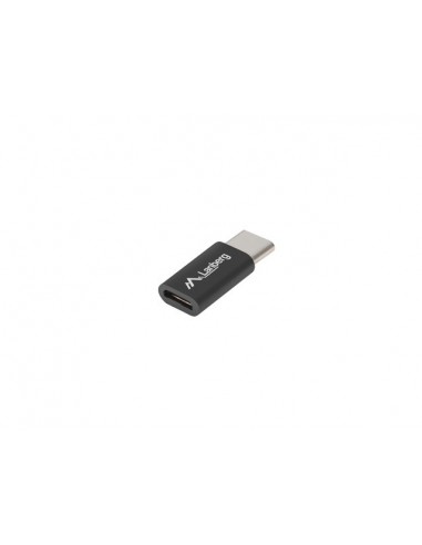 Lanberg AD-UC-UM-02 cambiador de género para cable USB 2.0 Type C Micro-USB 2.0 Type B Negro