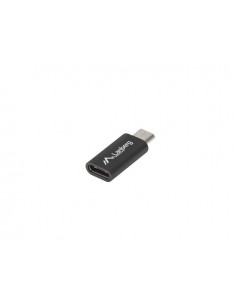 Lanberg AD-UC-UM-01 cambiador de género para cable Micro-USB 2.0 Type B USB 2.0 Type C Negro