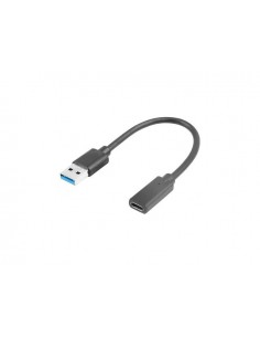 Lanberg AD-UC-UA-03 cable USB 0,15 m USB 3.2 Gen 1 (3.1 Gen 1) USB type A USB Tipo C Negro