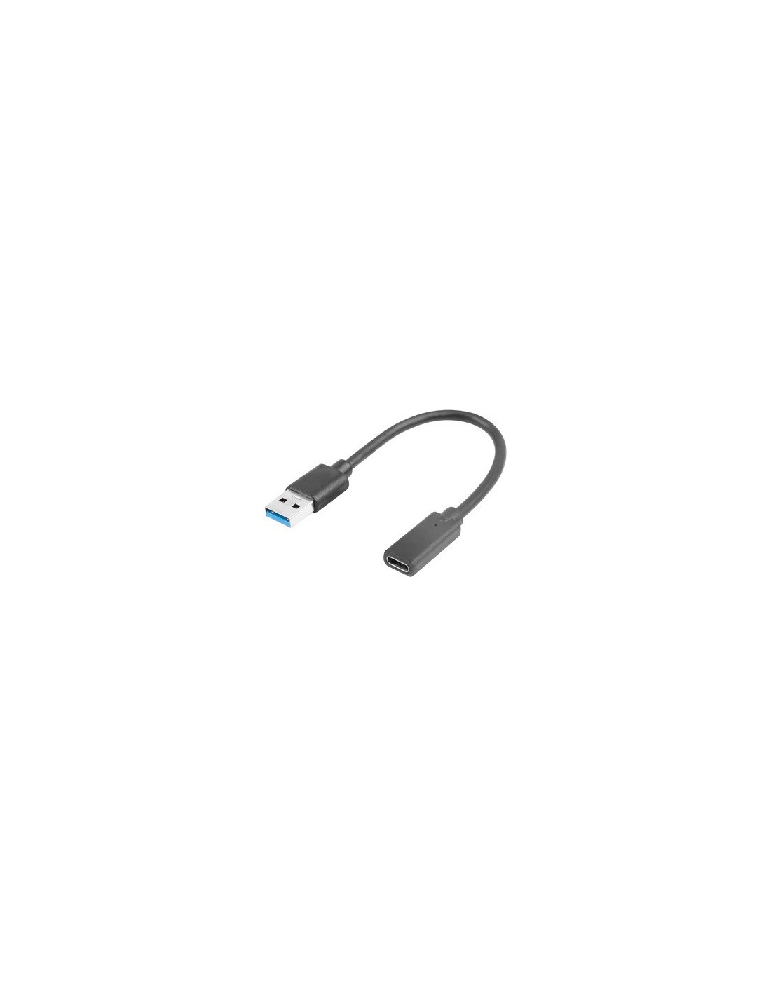 Lanberg AD-UC-UA-03 cable USB 0,15 m USB 3.2 Gen 1 (3.1 Gen 1) USB type A USB Tipo C Negro