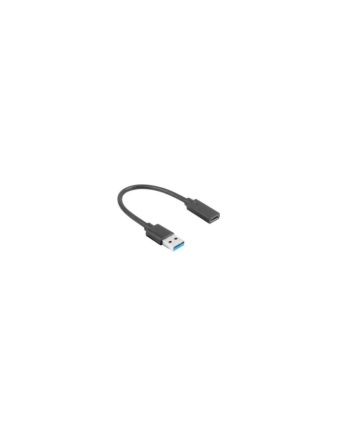 Lanberg AD-UC-UA-03 cable USB 0,15 m USB 3.2 Gen 1 (3.1 Gen 1) USB type A USB Tipo C Negro