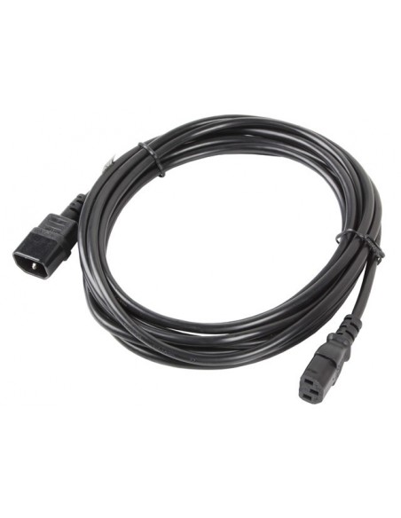 Lanberg CA-C13E-11CC-0050-BK cable de transmisión Negro 5 m C13 acoplador C14 acoplador