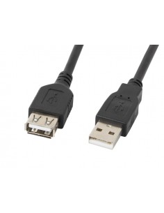 Lanberg CA-USBE-10CC-0007-BK cable USB 0,7 m USB 2.0 USB A Negro