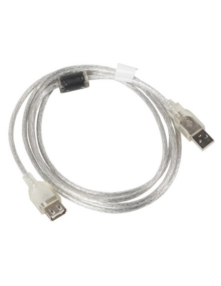 Lanberg CA-USBE-12CC-0018-TR cable USB 1,8 m USB 2.0 USB A Transparente