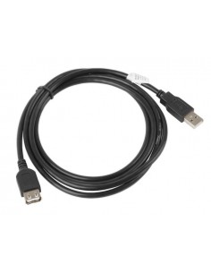 Lanberg CA-USBE-10CC-0018-BK cable USB 1,8 m USB 2.0 USB A Negro