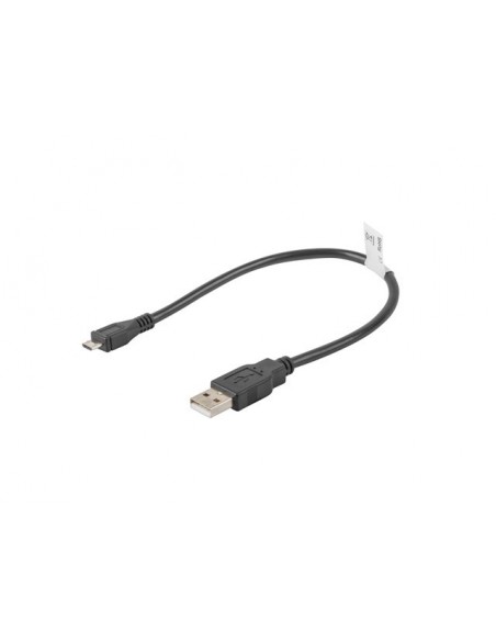 Lanberg CA-USBM-10CC-0003-BK cable USB 0,3 m USB 2.0 Micro-USB B USB A Negro