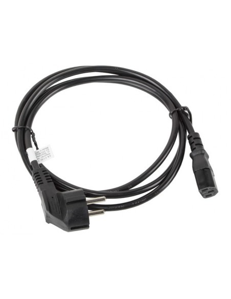 Lanberg CA-C13C-11CC-0018-BK cable de transmisión Negro 1,8 m C13 acoplador CEE7 7