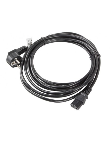 Lanberg CA-C13C-11CC-0100-BK cable de transmisión Negro 10 m C13 acoplador CEE7 7