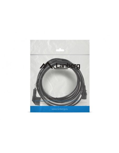 Lanberg CA-C13C-11CC-0100-BK cable de transmisión Negro 10 m C13 acoplador CEE7 7