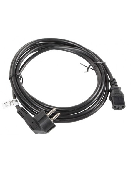 Lanberg CA-C13C-11CC-0030-BK cable de transmisión Negro 3 m C13 acoplador CEE7 7