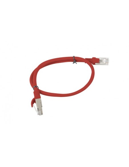 Lanberg PCU5-10CC-0050-R cable de red Rojo 0,5 m Cat5e U UTP (UTP)