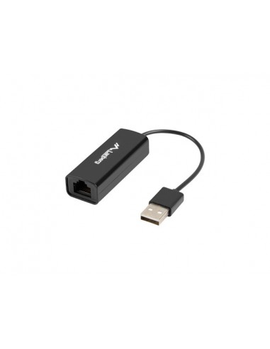 Lanberg NC-0100-01 cambiador de género para cable USB-A RJ-45 Negro