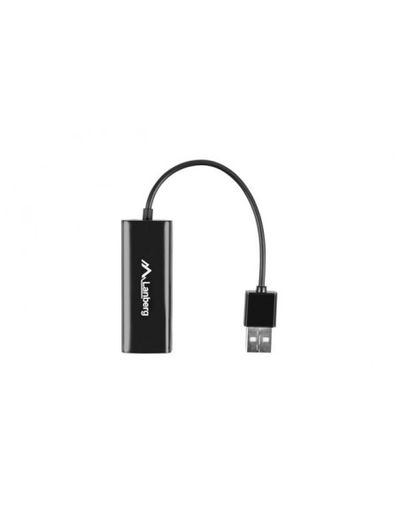 Lanberg NC-0100-01 cambiador de género para cable USB-A RJ-45 Negro