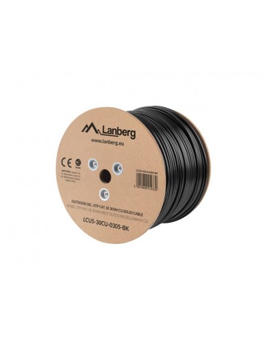 Lanberg LCU5-30CU-0305-BK cable de red Negro 305 m Cat5e U UTP (UTP)