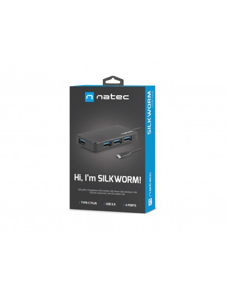 NATEC Silkworm USB 2.0 Type-C 5000 Mbit s Negro