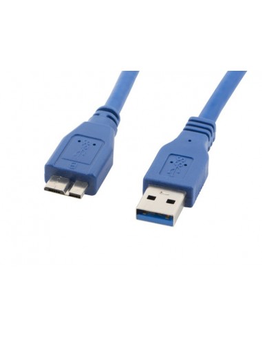 Lanberg CA-US3M-10CC-0018-B cable USB 1,8 m Micro-USB A USB A Azul