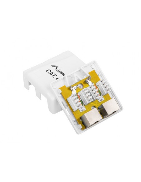 Lanberg OS6-0002-W cambiador de género para cable 2 x RJ-45 Blanco