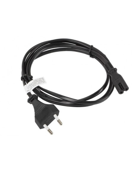 Lanberg CA-C7CA-10CC-0018-BK cable de transmisión Negro 1,8 m C7 acoplador CEE7 16