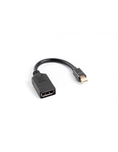 Lanberg AD-0003-BK adaptador de cable de vídeo 0,12 m DisplayPort Mini DisplayPort Negro
