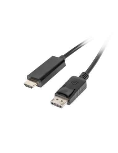 Lanberg CA-DPHD-10CC-0050-BK adaptador de cable de vídeo 5 m DisplayPort HDMI Negro