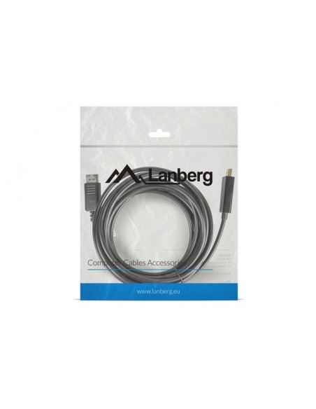 Lanberg CA-DPHD-10CC-0050-BK adaptador de cable de vídeo 5 m DisplayPort HDMI Negro