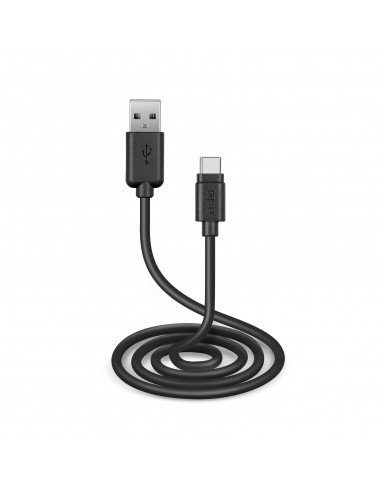 SBS TECABLETC3MTK cable USB 3 m USB 2.0 USB A USB C Negro