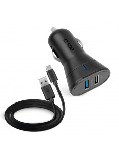 SBS TEKITCRC2U21AUL cargador de dispositivo móvil Negro Auto