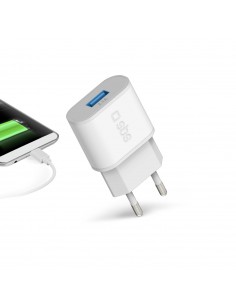 SBS TETR1USB2AWFAST cargador de dispositivo móvil Blanco Interior