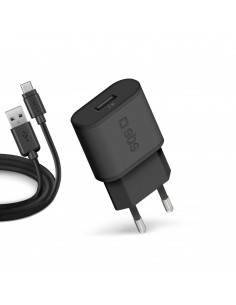 SBS TETRKITMIC1ASTD cargador de dispositivo móvil Negro Interior