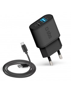 SBS TEKITTRC2U2AFASTK cargador de dispositivo móvil Negro Interior