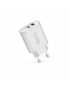 SBS TETRPD18W cargador de dispositivo móvil Blanco Interior