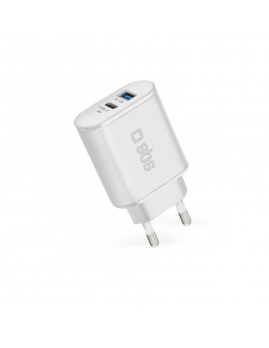 SBS TETRPD18W cargador de dispositivo móvil Blanco Interior