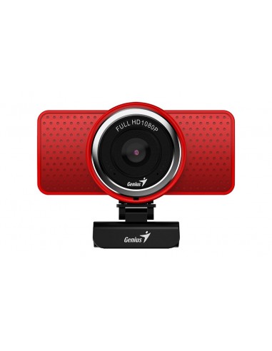 Genius ECam 8000 cámara web 2 MP 1920 x 1080 Pixeles USB Rojo
