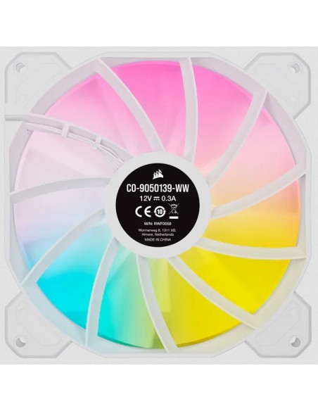 Corsair SP140 RGB ELITE Carcasa del ordenador Ventilador 14 cm Blanco 2 pieza(s)