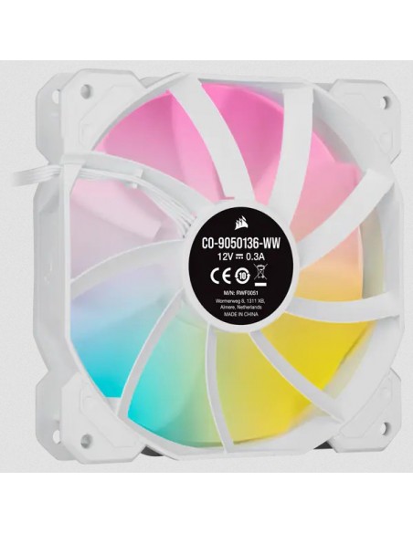 Corsair SP120 RGB ELITE Carcasa del ordenador Ventilador 12 cm Blanco 1 pieza(s)