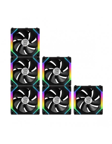 Lian Li Uni Fan SL120 Carcasa del ordenador Ventilador 12 cm Negro 3 pieza(s)